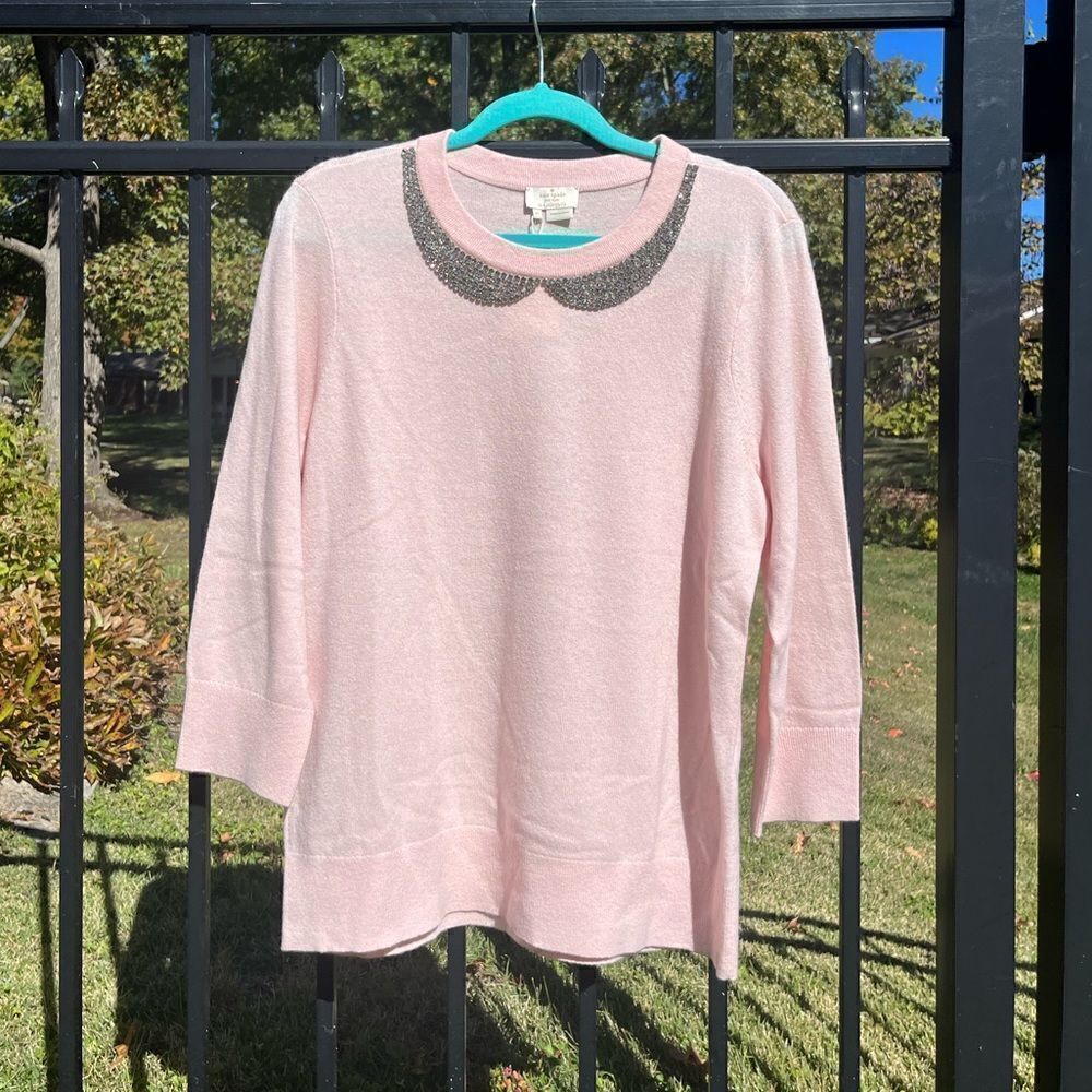 Kate Spade Crystal Collar Tippi Sweater NWT